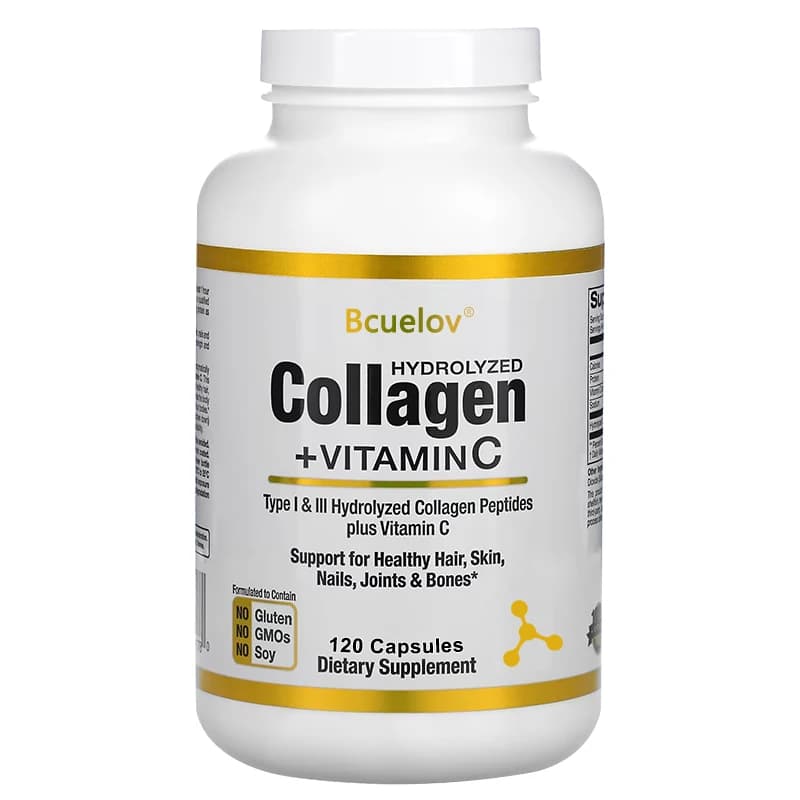 Marine collagen supports the health of skin, hair, nails, joints and bones. Suitable for both men and women - 120 capsules