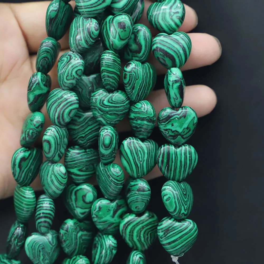 1 strand of natural 16x16x8mm natural semiprecious stone beads smooth heart-shaped beads to make necklace earrings