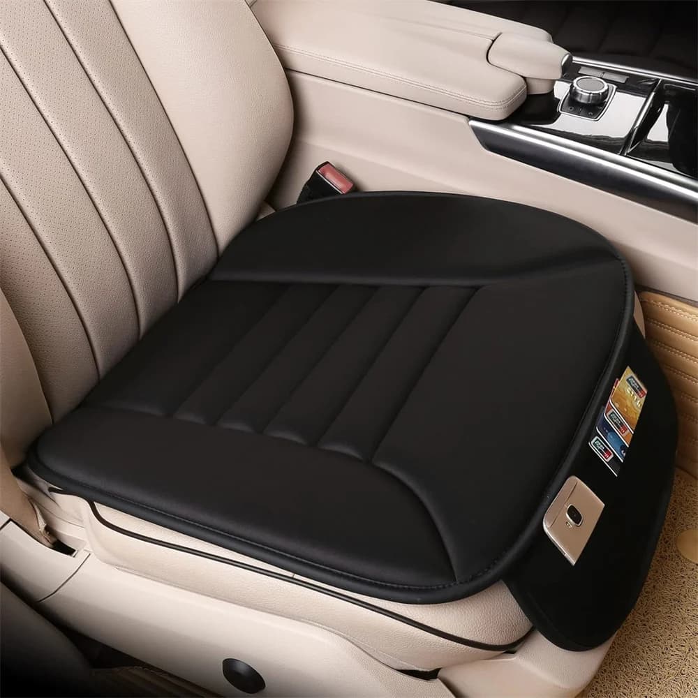 Cuscino per seggiolino auto con fondo in gomma antiscivolo in memory foam comfort per 95% veicoli, sedie da ufficio, casa, nero
