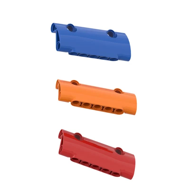 Particelle 24119 pannello ad alta tecnologia curvo 7x3 con fori a 2 Pin attraverso il giocattolo della parte del blocco di costruzione della superficie del pannello