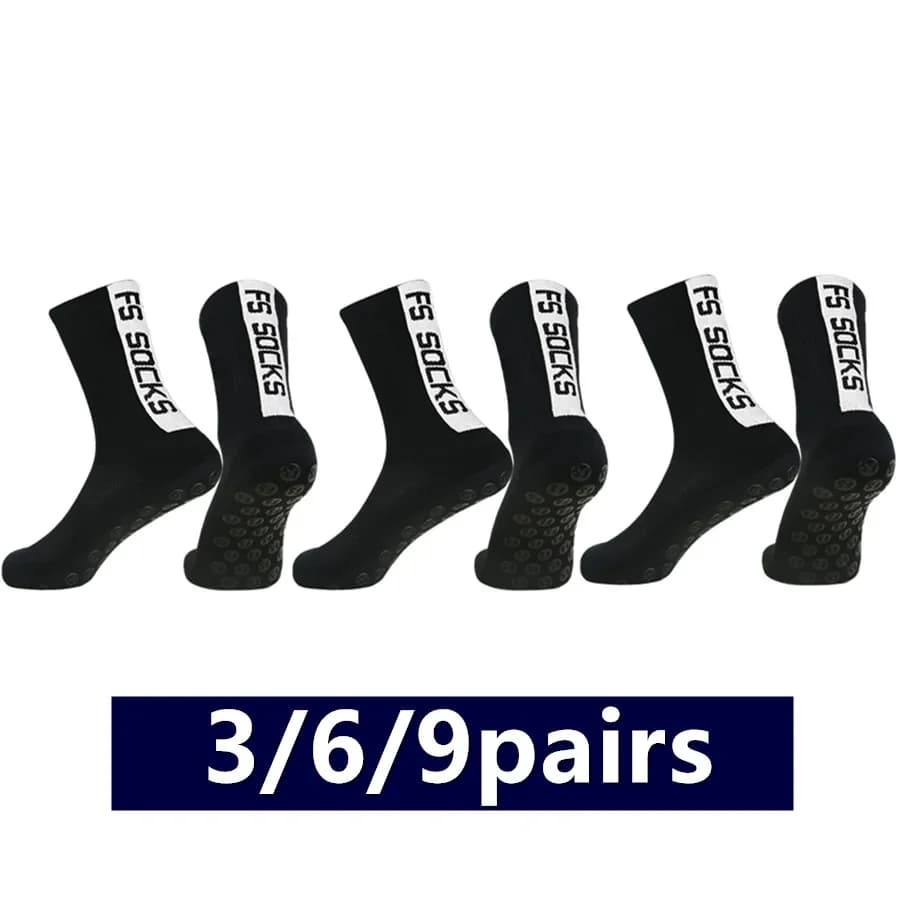 3/6/9 paia di calzini sportivi unisex antiscivolo con fondo in spugna traspirante e antiurto per tennis, skateboard e sport professionali