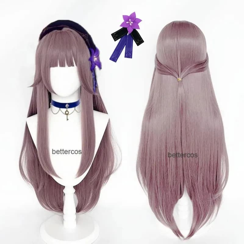 New88cm Game Honkai: Star Rail Herta Low Gloss Long Grey Purple Cosplay Anime Heat Resistant Synthetic Wigc;5,v'8.d;