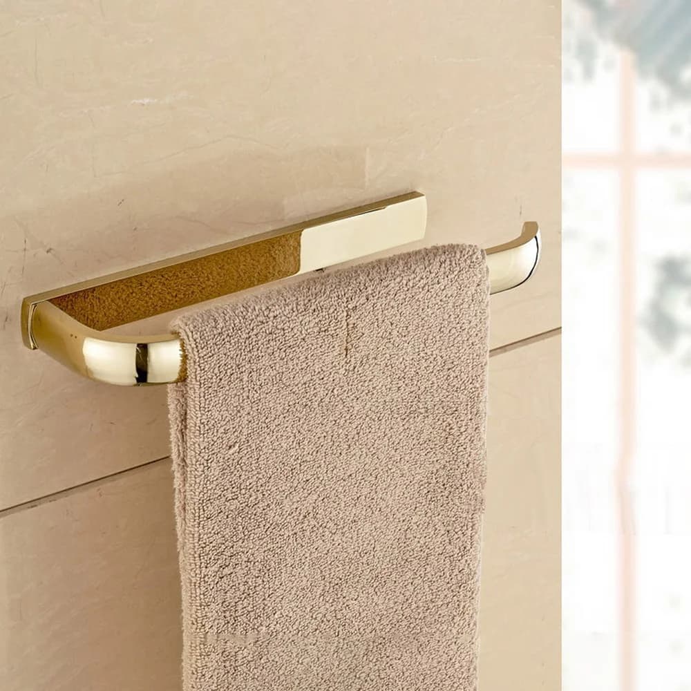 Accessorio per il bagno con portasciugamani da bagno a parete in ottone color oro aba844