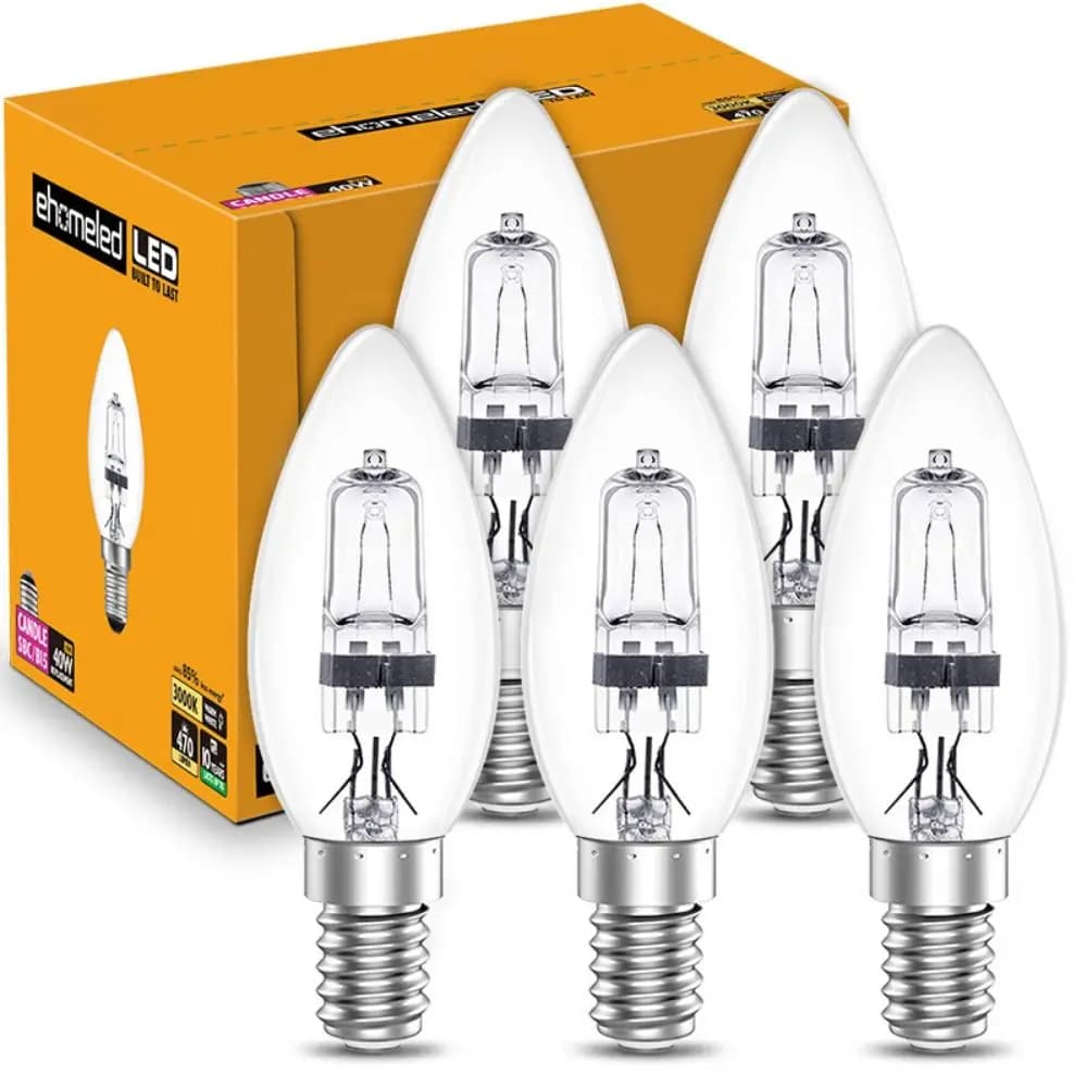 Protezione per gli occhi Pratiche Lampadine Alogene C35 E14 E27 Riflettore 28W/42W Sostituzione Lampade Faretto Candele Lampadine a Punta