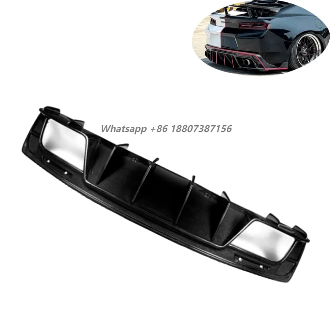 High Quality Camaro ZL1 Carbon Fiber Diffuser Rear Bumper Separator Car Body Kit