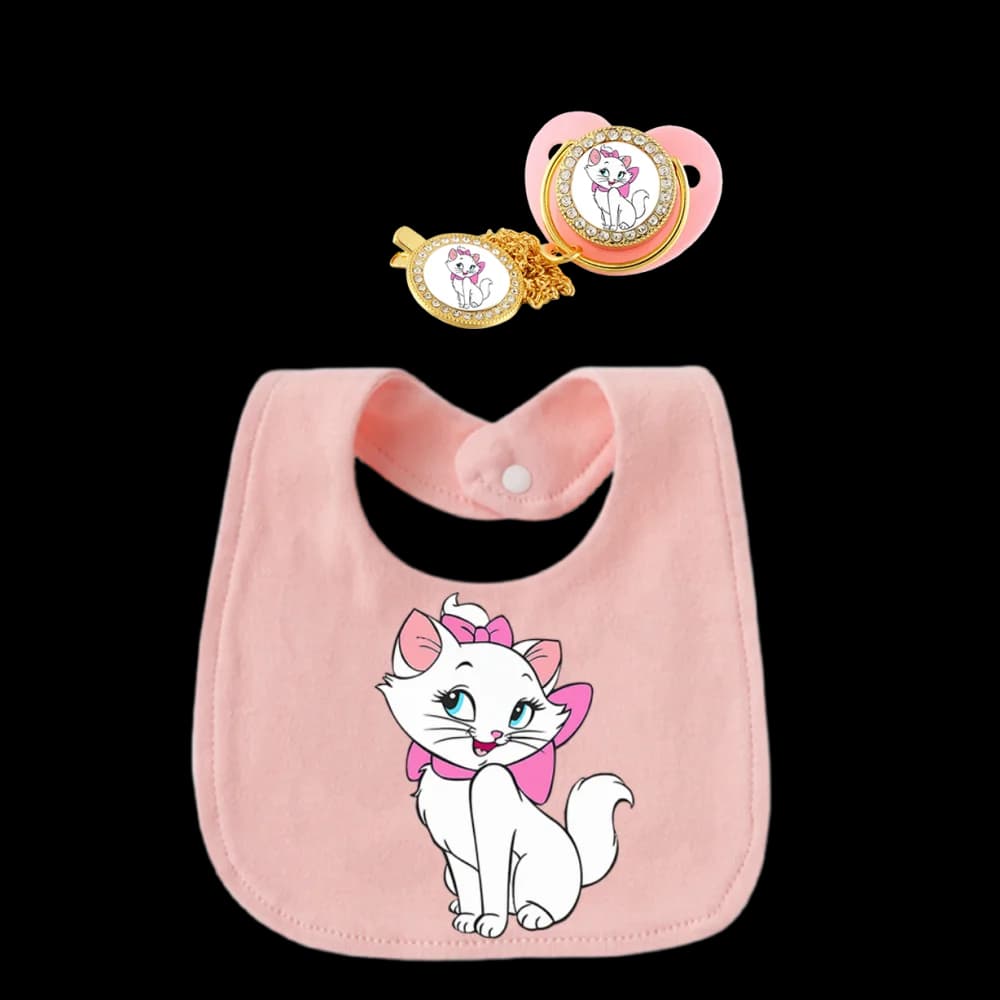 Baby pacifier and pacifier holder BPA-free Kawaii Baby printed silicone baby nipple Children's feeding scarf burping cloth baby