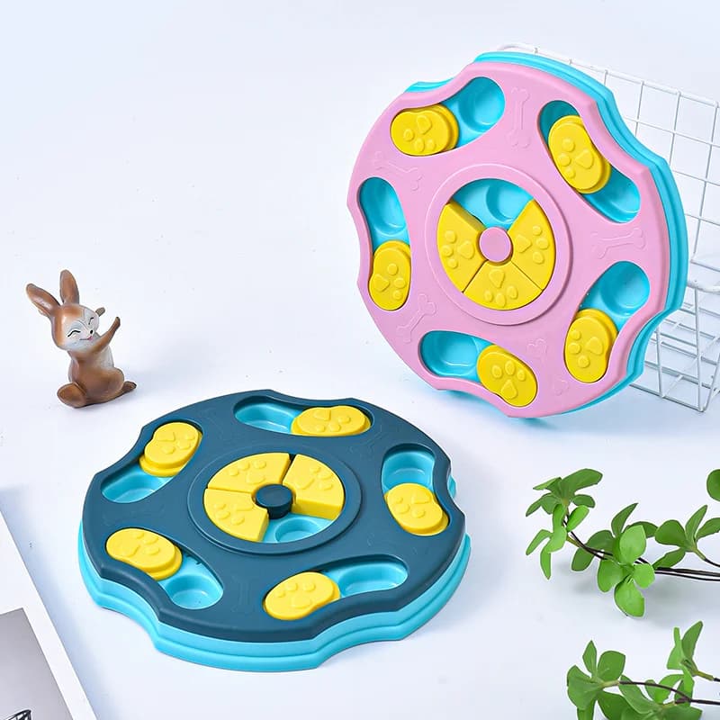 Giocattoli Puzzle per cani alimentatore lento aumento interattivo Dispenser di cibo IQ per cuccioli che mangia lentamente ciotola antiscivolo gioco di addestramento per cani e gatti per animali domestici