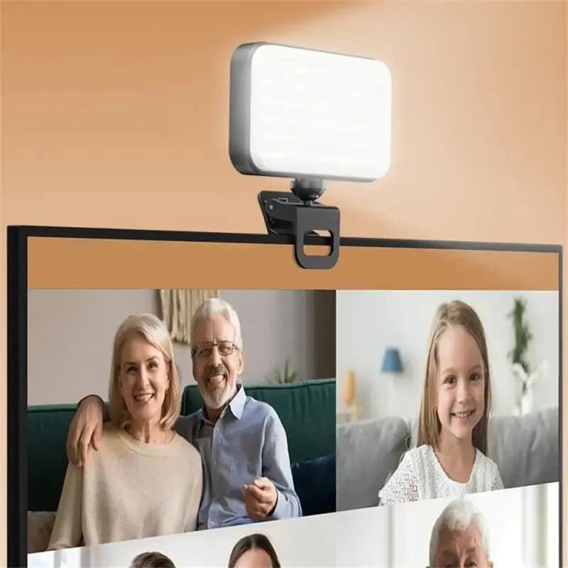 Luce LED tascabile per selfie per iPhone, iPad, cellulare, laptop, flash a clip, luce di riempimento per video e foto, lampada per fotografia.