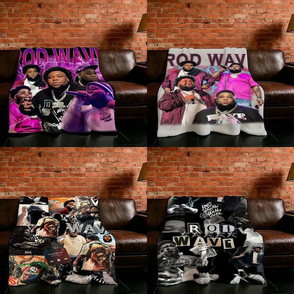 Hip Hop Rapper R-Rod Wave Blanket Flannel Warm Soft Throw Blanket For Room Sofa Childish Birthday Gifts