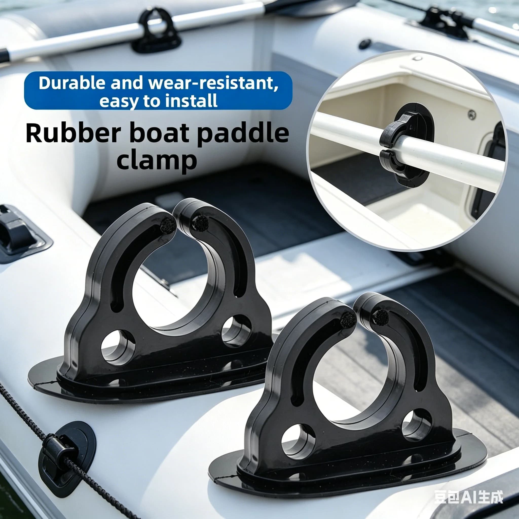 Base di Fissaggio per Remi in PVC con Colla per Gommone, Kayak, Canoa - Accessori per Imbarcazioni