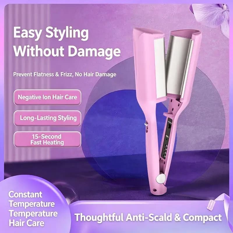 Fast Heating Hair Styling Tool 32mm Automatic Hair Curler Stick Curler Portable Big Wave Rotating Iron Hair Curling