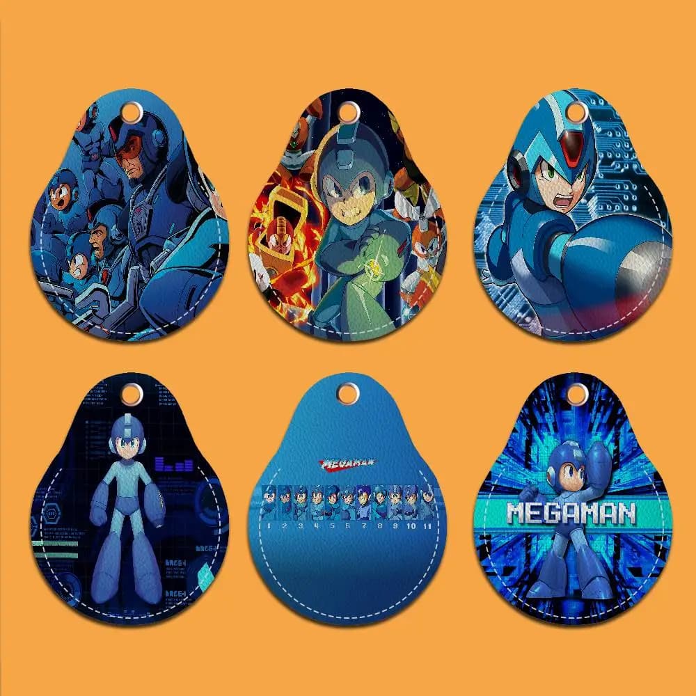 Mega Man Game Fashion Creative Cartoon Pattern Scheda di accesso sensibile Custodia protettiva Portachiavi Ciondolo decorativo alla moda