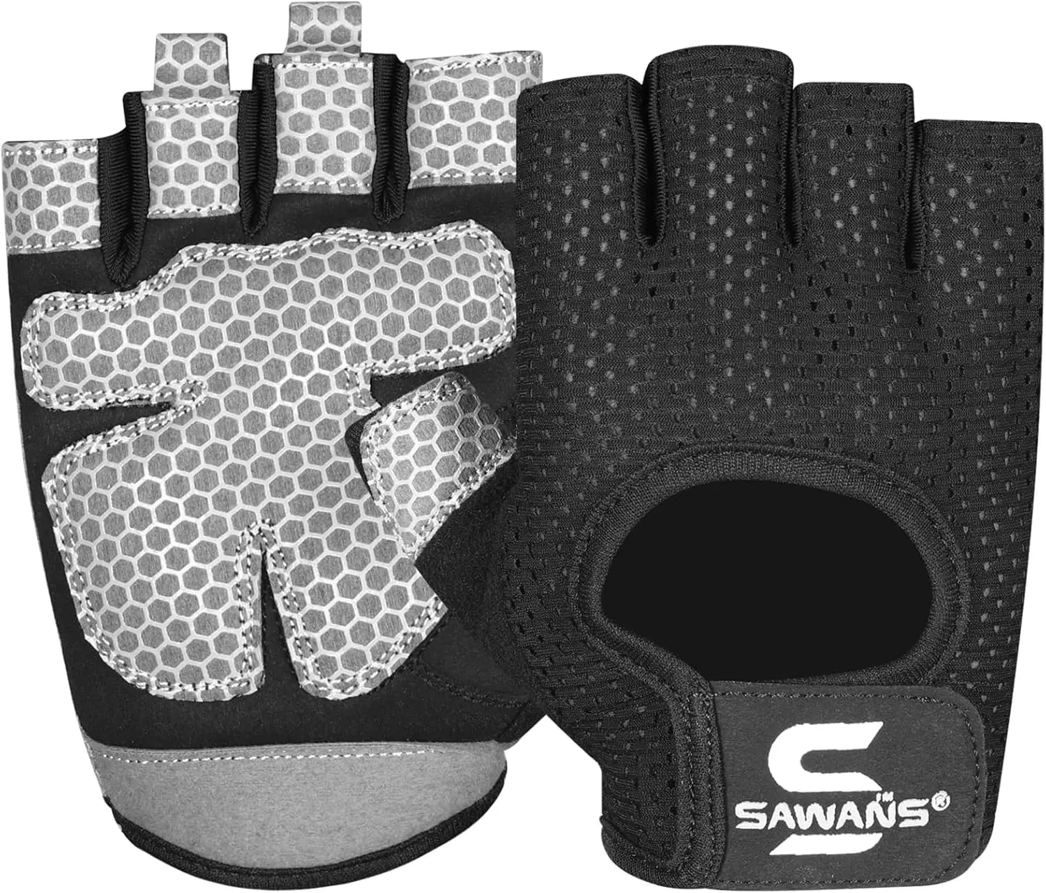Guanti da Allenamento per Uomo e Donna, Guanti da Palestra per Sollevamento Pesi con Palmo Imbottito in Silicone, Traspiranti e Antiscivolo, per Fitness, Ciclismo, Trazioni
