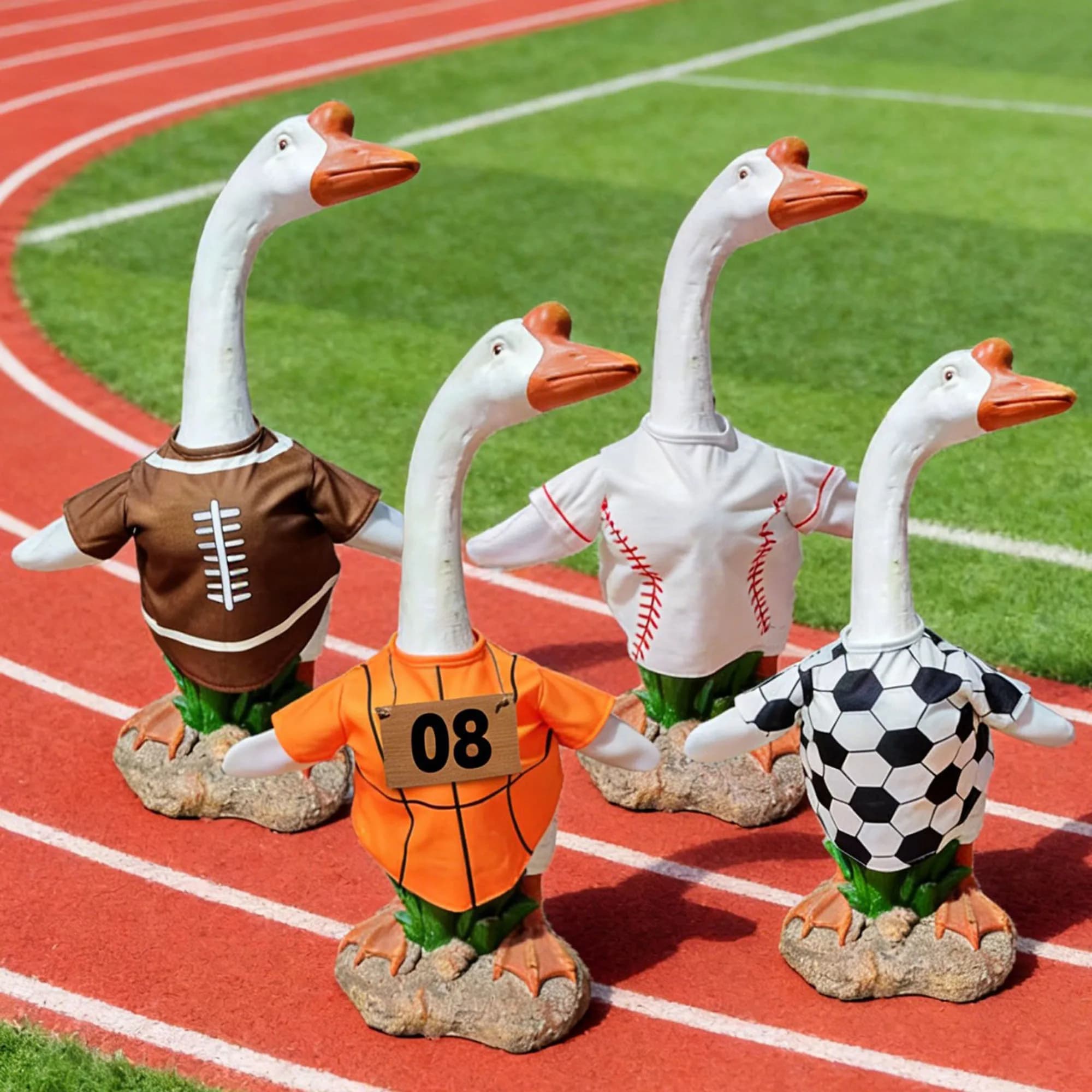 Costume da Oca a Tema Basket, Calcio, Baseball, Rugby, Abbigliamento per il Giorno della Partita, per Decorazioni e Celebrazioni in Giardino, Cortile e Prato