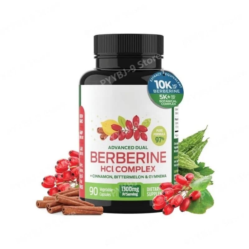 Capsules by Berberina HCl with Canela, Melone Amaro and Gymnema, Erboristic Supplement for Daily Balance, Vegana Formula No GMO, 90 Capsules