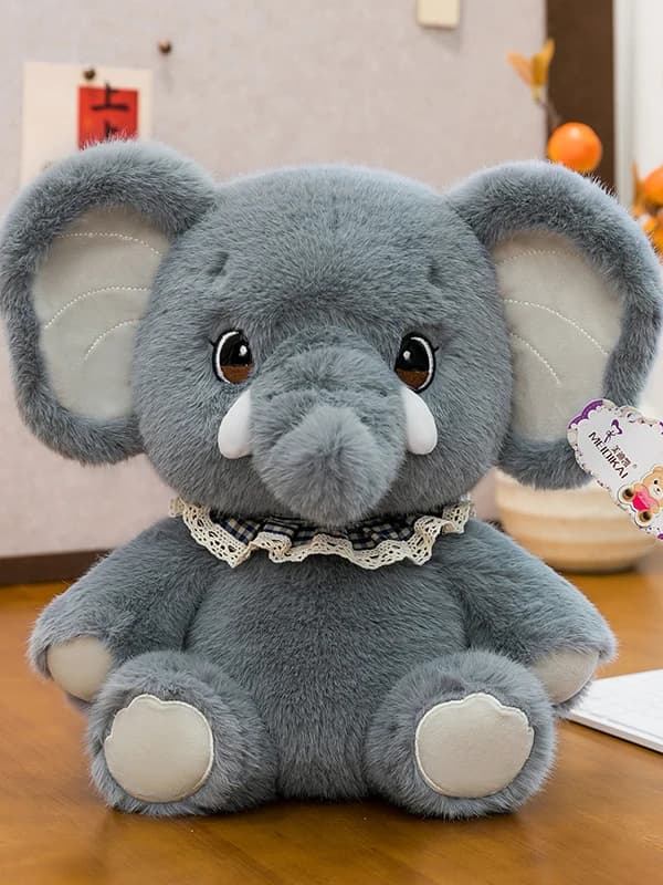 Peluche Elefante Dormiente Carino, Regalo di Compleanno per Ragazze, Morbido Pupazzo Imbottito, Versione Q Cartoon, Imbottitura in Cotone PP