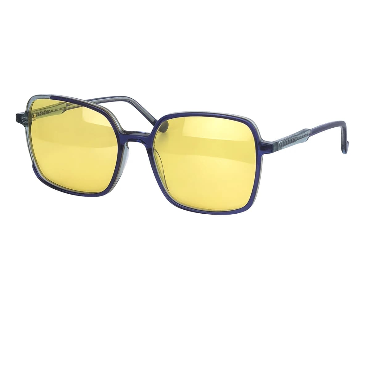 Occhiali quadrati grandi Y2k Occhiali da sole polarizzati con lenti anti luce blu Occhiali da guida per visione notturna da donna Montatura in acetato
