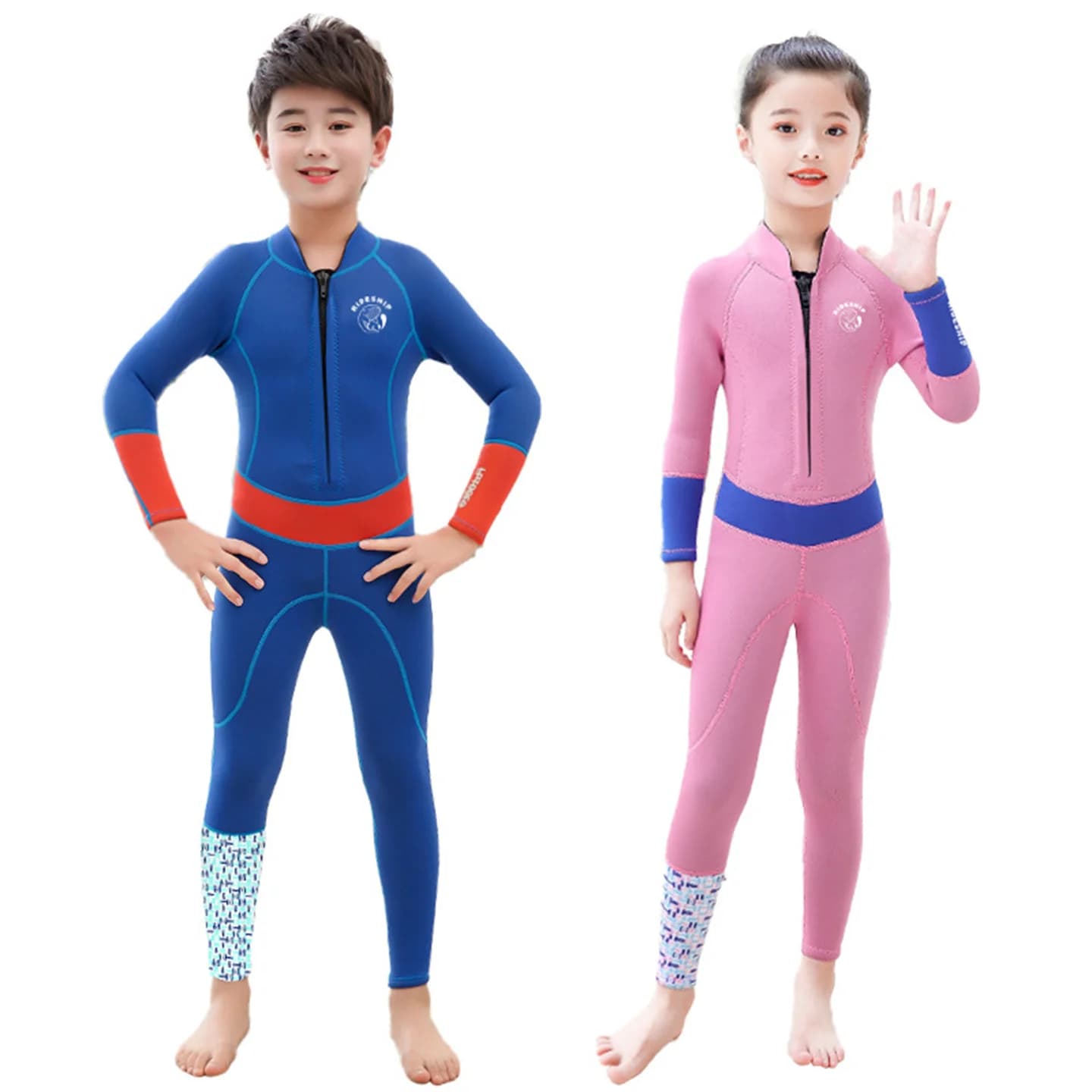 2mm Children's Swimsuit Hot Full Sleeve Long Sleeved Snorkeling Solar Protection Cold Protection Boys Girls Dive Mute