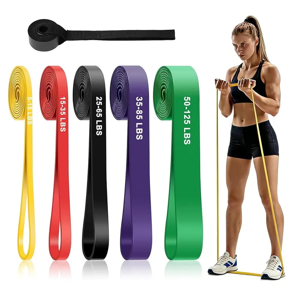 Set di Bande di Resistenza per Trazioni, Fasce Elastiche per Allenamento Uomo e Donna, Bande per Esercizi e Workout, B