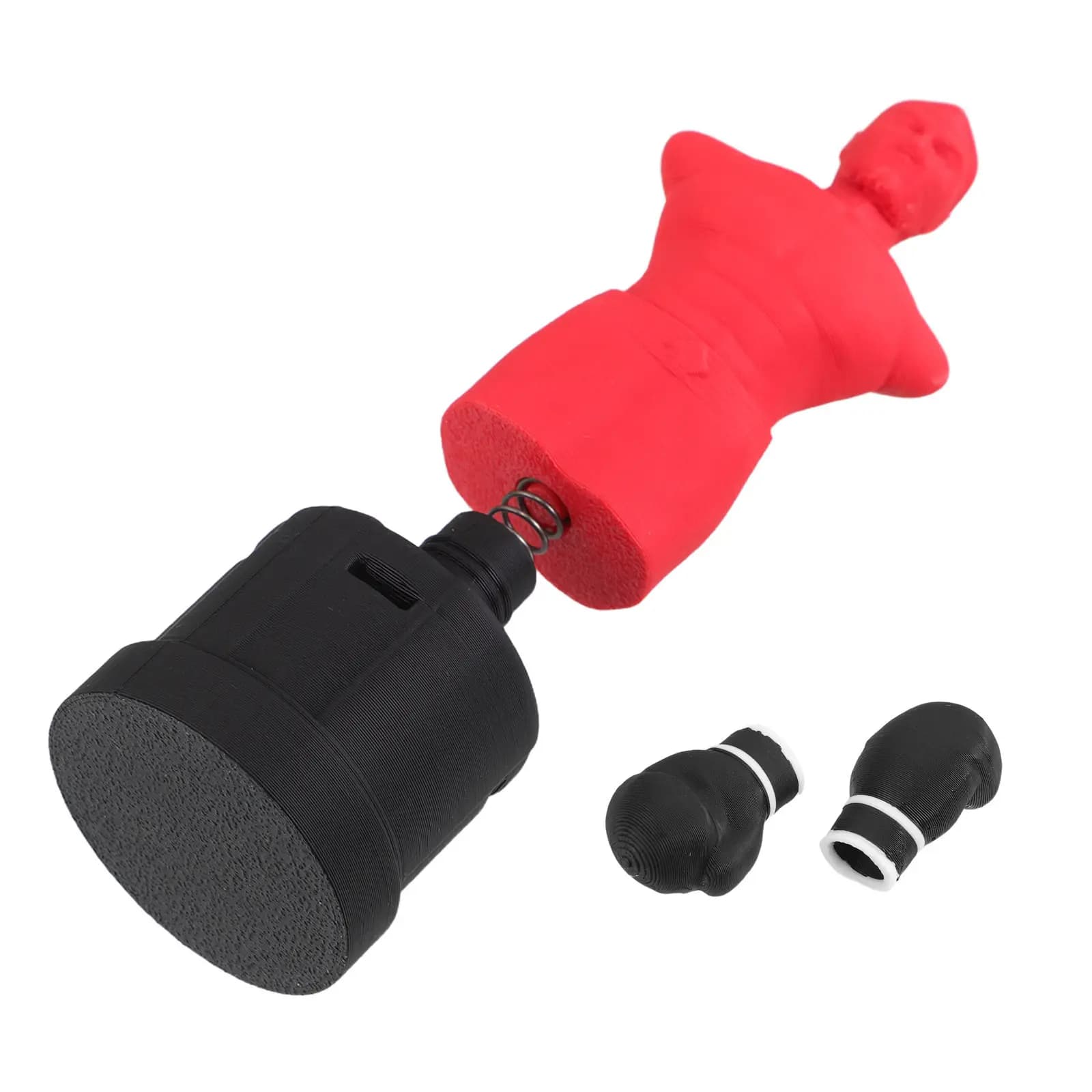 1Set Realistic 1:12 Scale Miniature Boxing Gloves and Punching Bag Set for Dollhouse Sports Scene Desktop Decoration Mini Boxing