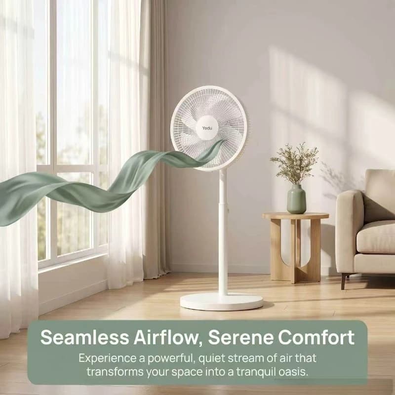Ventilatore Elettrico Verticale Silenzioso ad Alta Potenza, Ventilatore da Tavolo per Casa e Ufficio, Ventilatore da Pavimento Oscillante per Circolazione d'Aria, Ventilatore Portatile per l'Estate