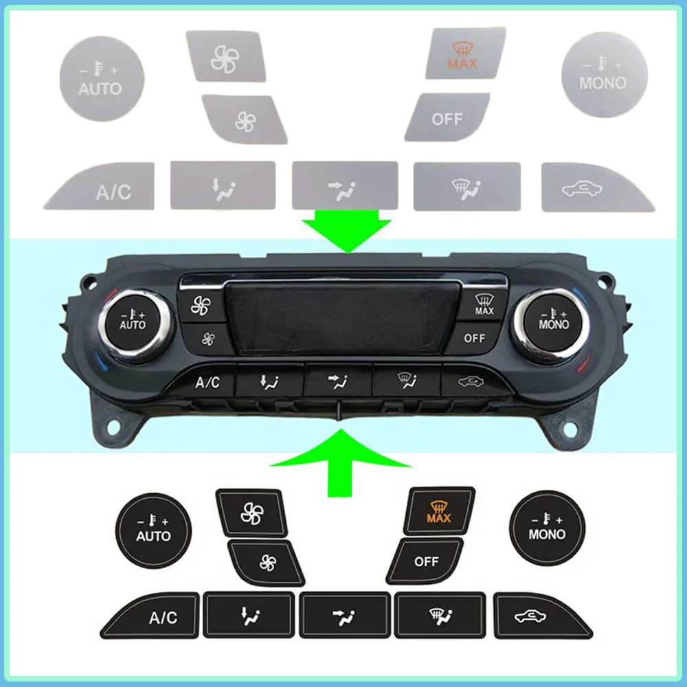 100/144 pezzi adesivi decorativi per interruttori per strumenti per auto universali adesivi per riparazione pulsanti cruscotto auto etichette per interruttori a LED per auto decalcomania