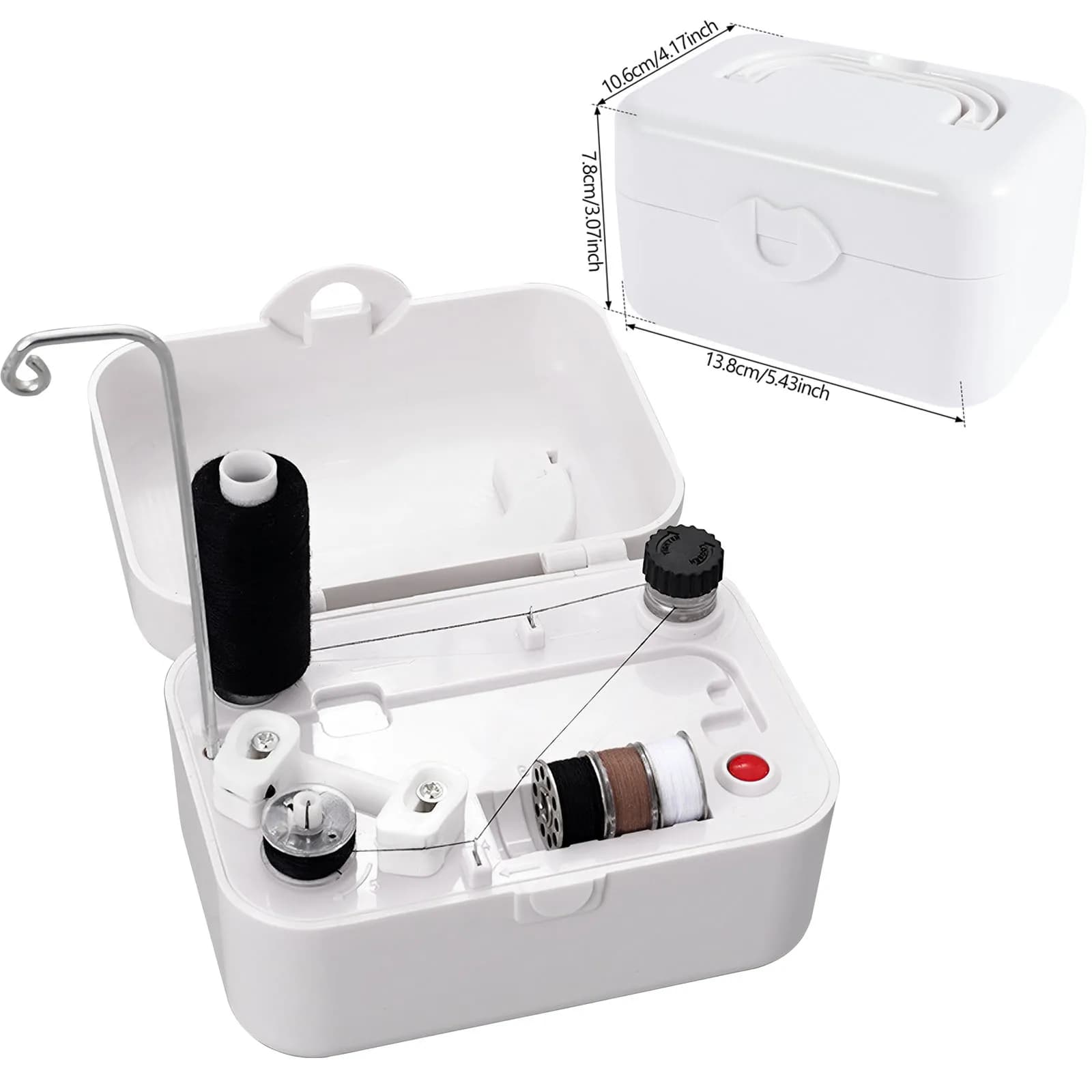 Avvolgitore Elettrico per Bobine Portatile con Manico, Macchina Automatica per Avvolgere Bobine, Alimentazione USB/Batteria, Strumento per Cucito