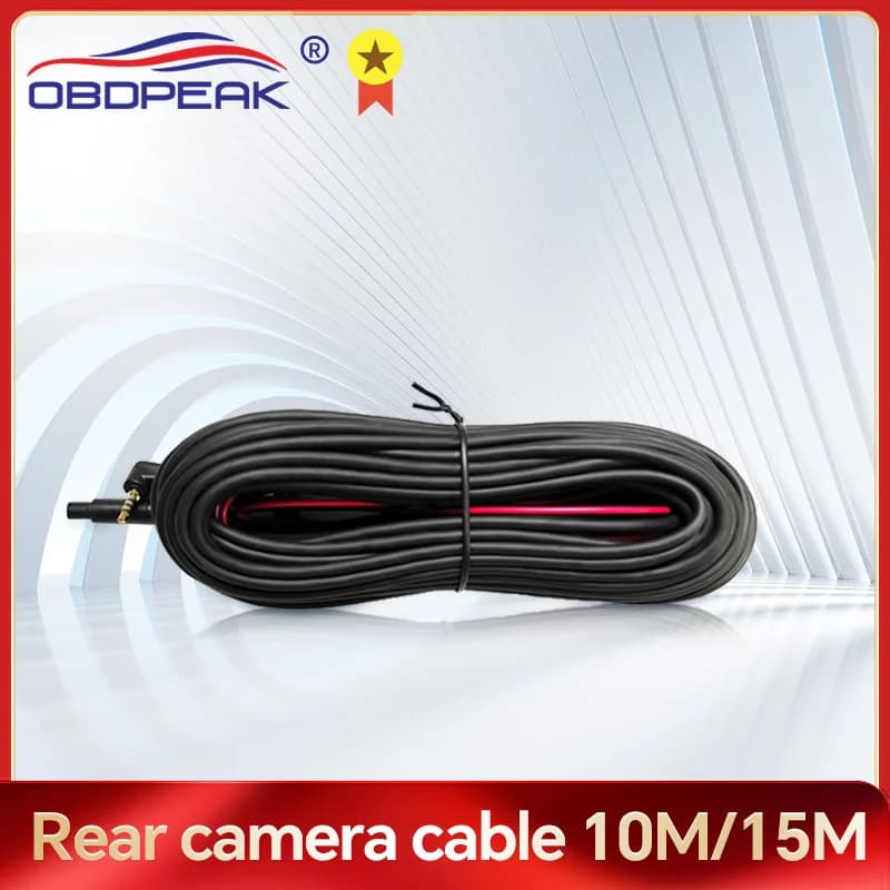 10/15 Meters Dash Cam Extension Cable Rear View Line Cable 4 Spilles AV Cable Car Photo Camera DC12V Accessories