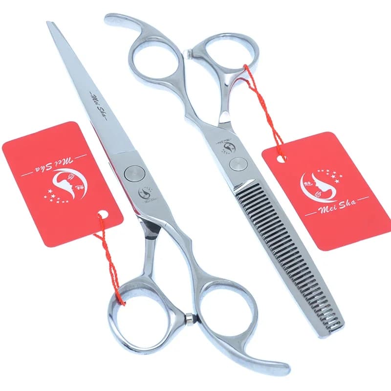 7.0" Big Cutting Scissors 6.5" Salon Hair Thinning Scissors JP440C Hairdressing Hair Shears Beauty Barber Styling Tijeras A0128A