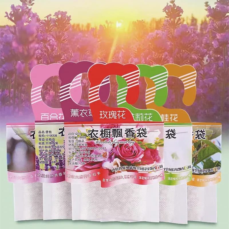 5 pcs Fragrance envelopes for Guardaroba Odore Hanging Decor Removal of Pink Odors Gelsomino Lavender Perfume Deodorant for Car Home
