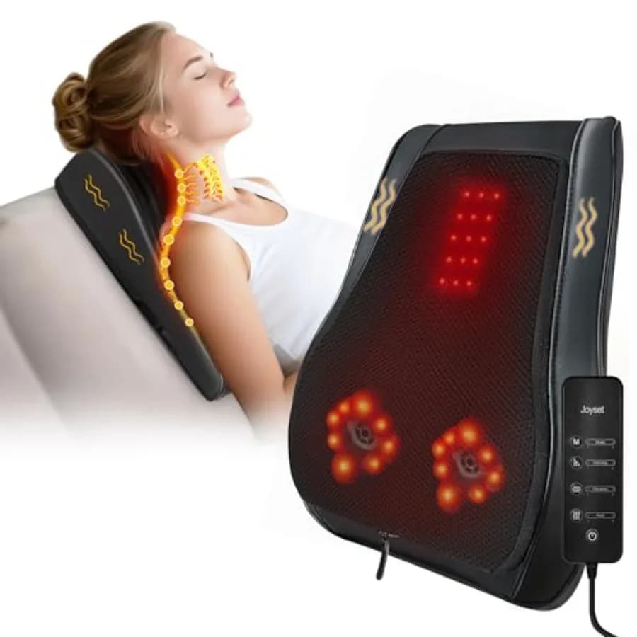 Back Massage with Heat, Knife Massage, Shiatsu 4D Massage Cushion for Back Pain, Deep Massage of Weaving for Collo and Spalle
