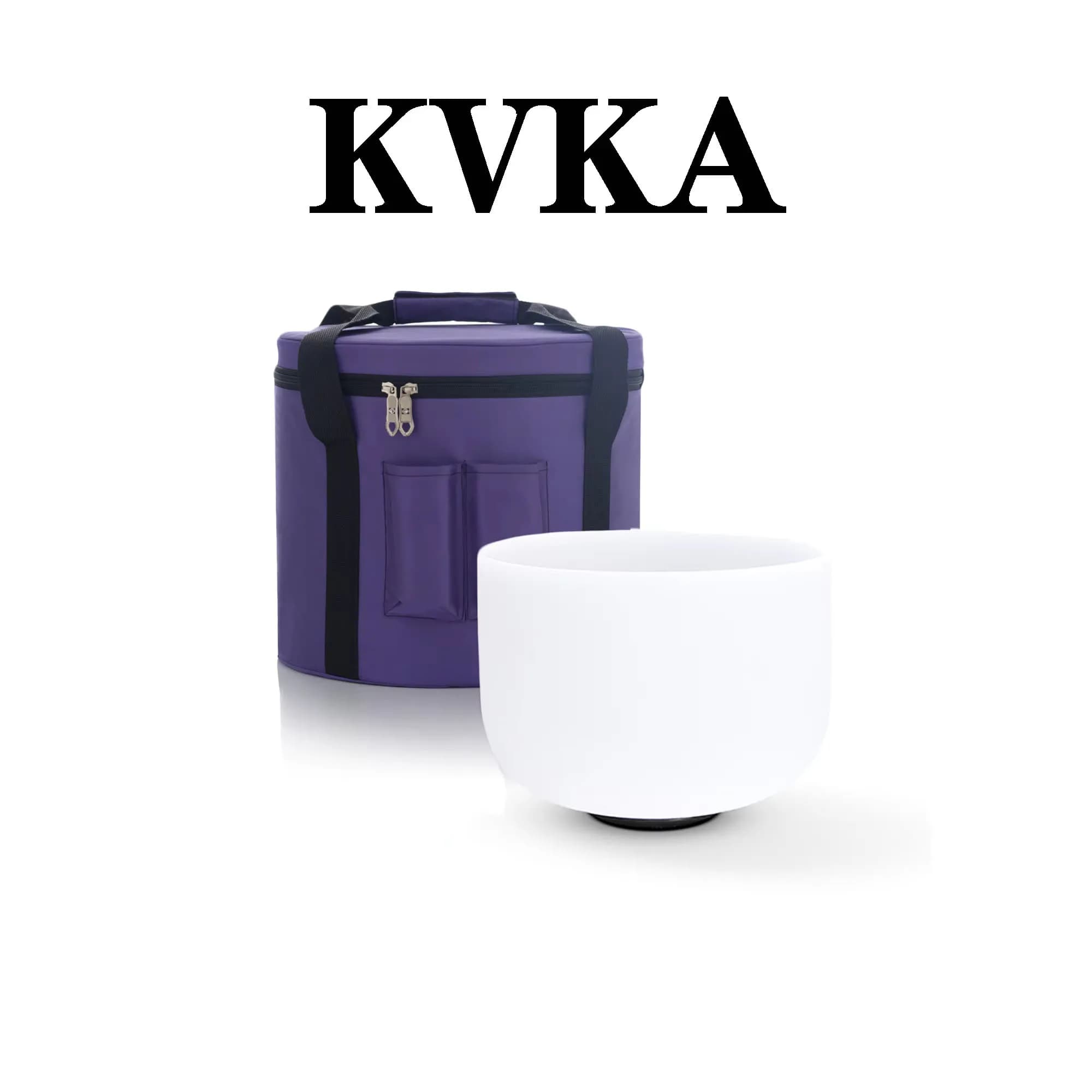 KVKA 11 inch Note Perfect Sound C/D/E/F/G/A/B Chakra Frosted Quartz Crystal Singing Bowl with free bag