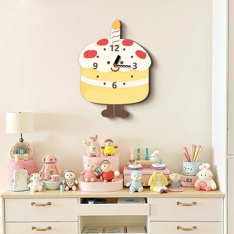 Orologio da parete per bambini silenzioso per ragazze Design a pendolo unico Orologio da parete moderno per bambini Cuteecore Relogio De Parede Decorazioni per la casa