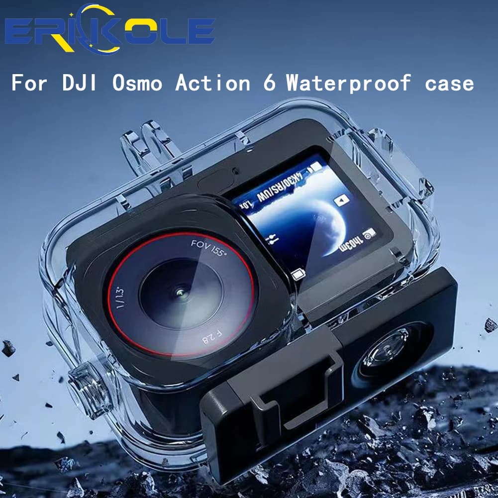 Per DJI Osmo Action 6 Custodia protettiva subacquea Custodia trasparente antiurto antigraffio per accessorio fotocamera DJI Action 6
