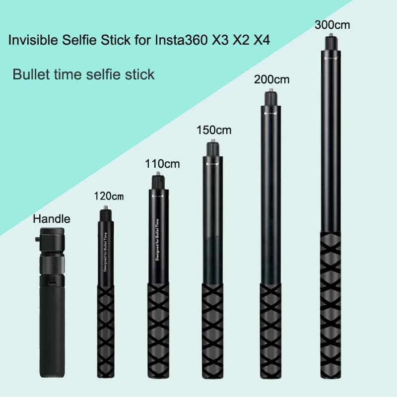 Monopiede scalabile per selfie stick invisibile in edizione estesa per Insta360 X2 X3 X4 Accessori per GoPro 12 11 10 9 8 Treppiede per stick