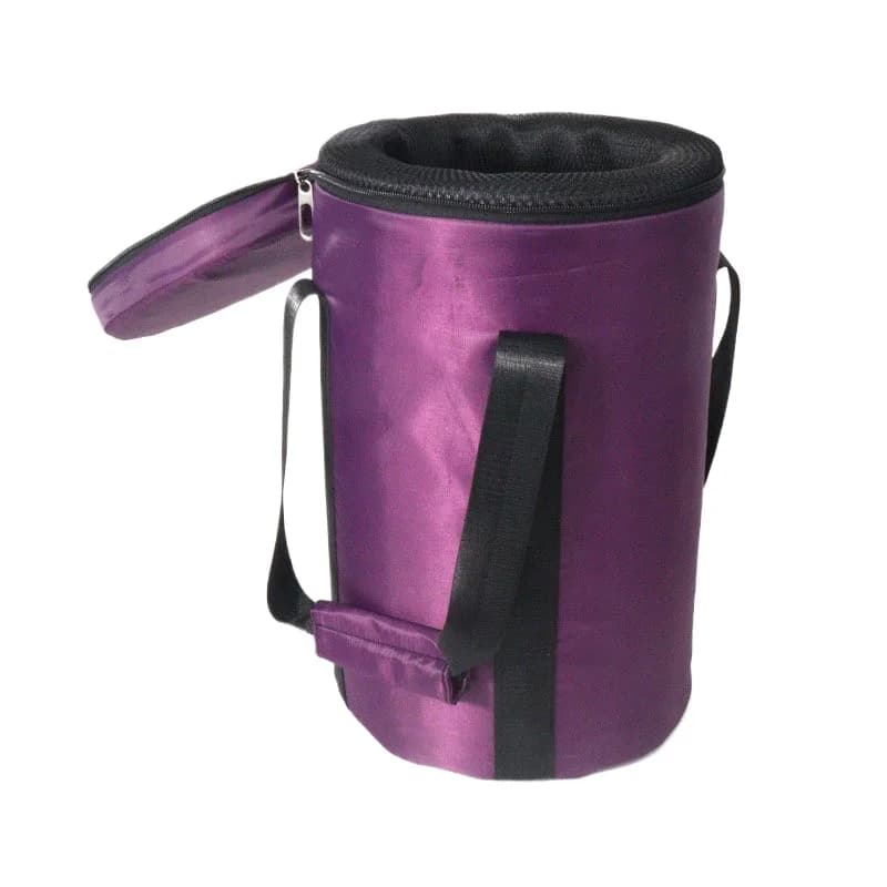 Purple Portable Handheld Bag for Crystal Bowl Professional Handheld Singing Bowl Storage Handbag Musical Instrument Accessories