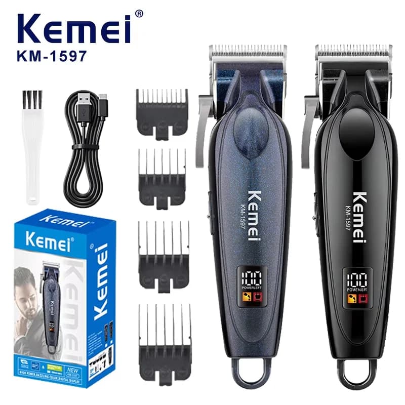 KemeiBarber Haircuts Without Electric Professional Wire for Finishing and Cutting 1597