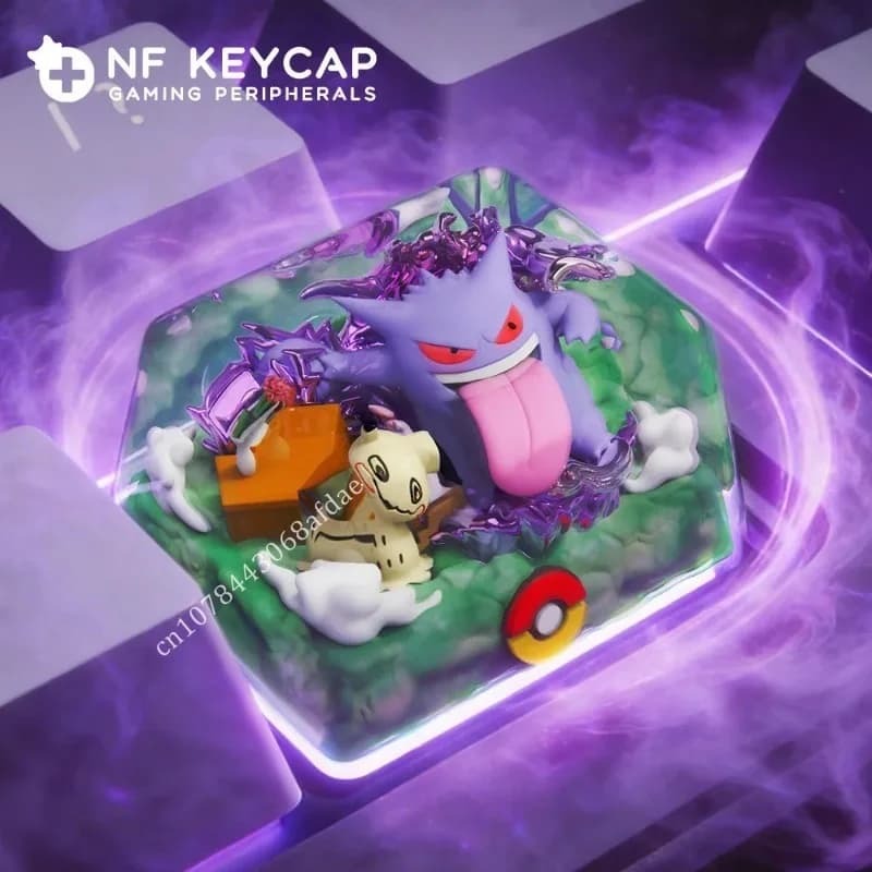 Anime Characters Gengar Eevee Onix 3D Keycaps Pokemon Resin Keycaps For Mechanical Keyboard Personalized Decoration Cool Gifts