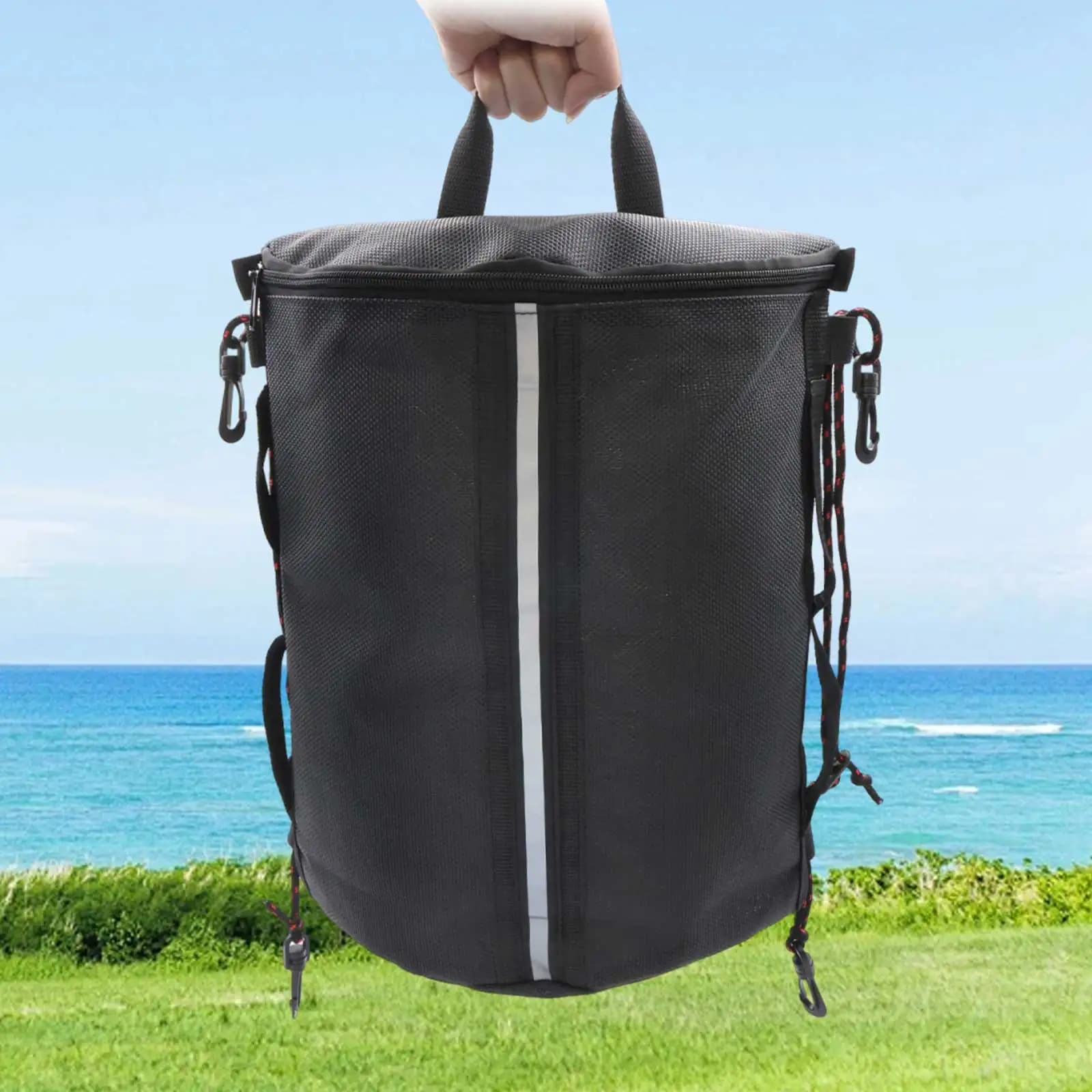 Borsa portaoggetti per paddleboard con 4 ganci, borsa da coperta per paddleboard in rete Teslin ad alta resistenza per tavole da surf, paddleboard, kayak e surf