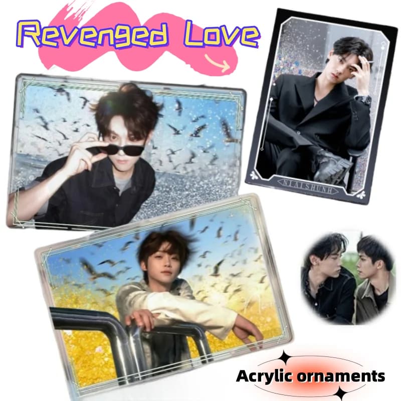 Revenged Love Wu SuoWei Anime bidimensionale Sabbie mobili Mahjong Piastrelle acriliche Decorazione da tavolo Stand Ornamento Regalo squisito