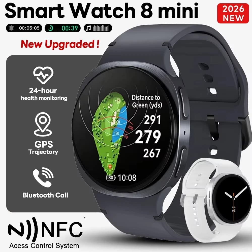 Nuovo Smartwatch 8 mini 2026 con Chiamate Bluetooth, Bussola, Navigazione GPS, Impermeabile IP68, Monitoraggio Frequenza Cardiaca per Uomini e Donne