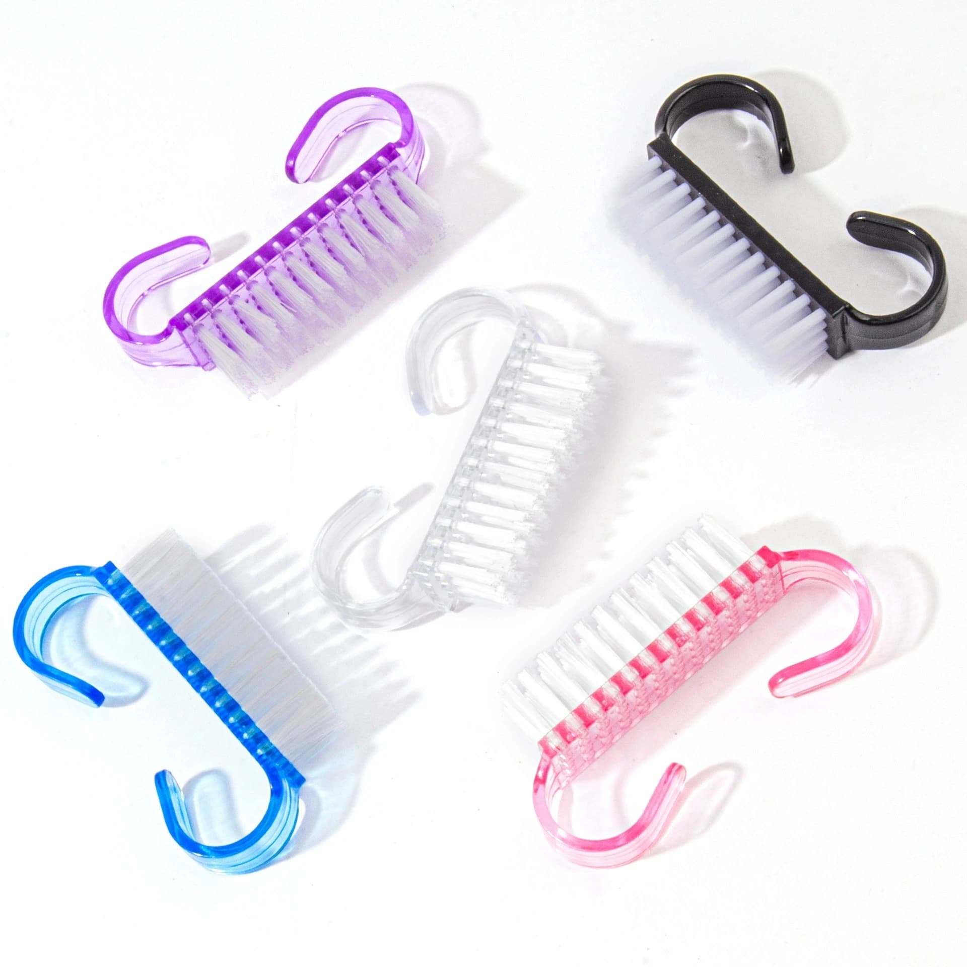 5 Pcs/set Color Random Hot Sales Nail Cleaning Clean Brush Tool File Manicure Pedicure Soft Remove