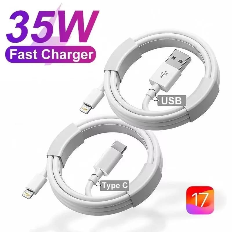 For PD 35W Quick USB Type C Charger for iPhone 15 14 13 12 11 Pro Max Mini Plus XR XS Charging Data Cable Accessories