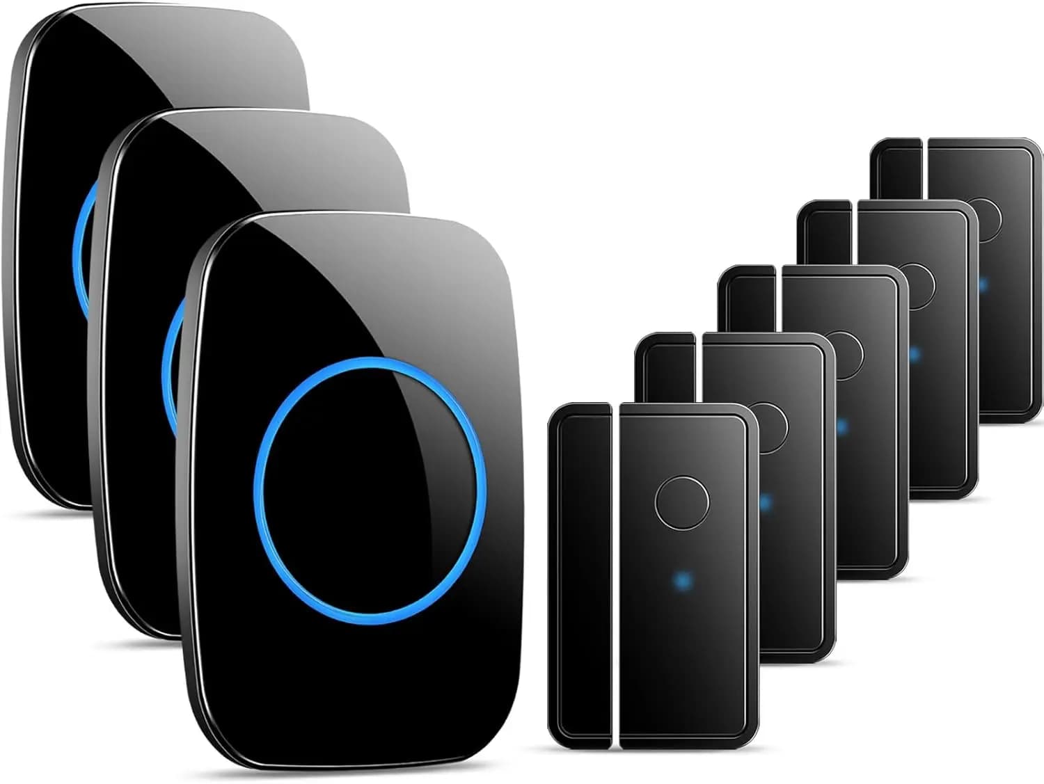 Allarme Wireless per Porta con Portata di 300m, 60 Suonerie, 5 Livelli di Volume per Aziende/Casa/Ufficio
