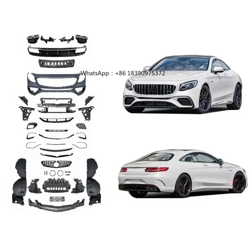 Car Bumper for S Class Coupe W217 C217 Upgrade S63 AMG Car Body Kit Front Bumper Diffuser Auto Body Parts Accessories