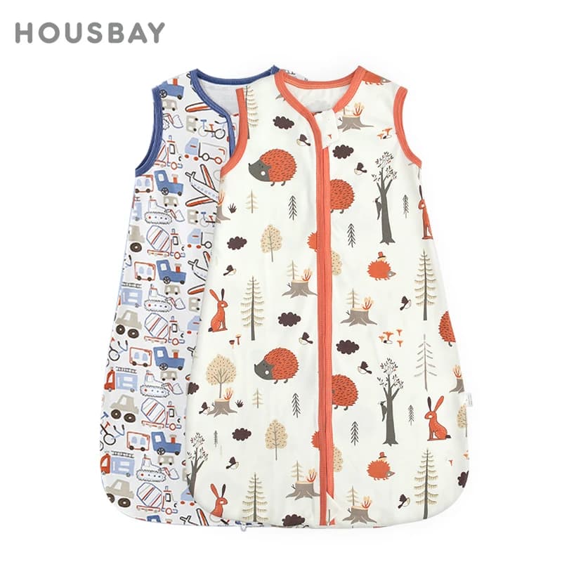 Summer thin fur bag for baby 0-18 months Cute Hedgehog Blue Cars printed for girls Boys Anti-shoe blanket Sleeping bag for children
