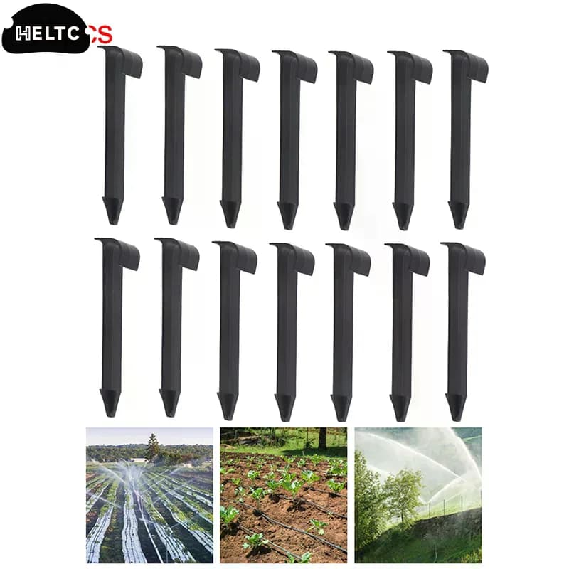 50 Pezzi Picchetti a C DN16 per Fissaggio a Terra, per Tubi PE, Irrigazione a Goccia, Supporto per Tubi da Giardino e Prato