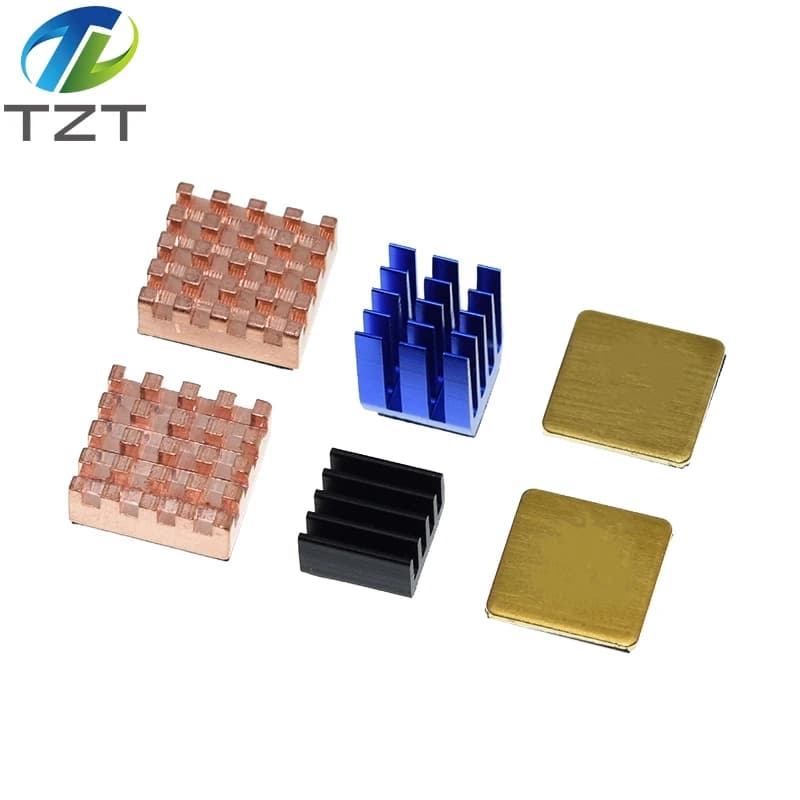 DIYTZT For Raspberry Pi 3 4 B Heatsink Copper Aluminum Heatsink Radiator Cooler Kit For Raspberry Pi 3B+ Plus 2 4 4B Heat Sink