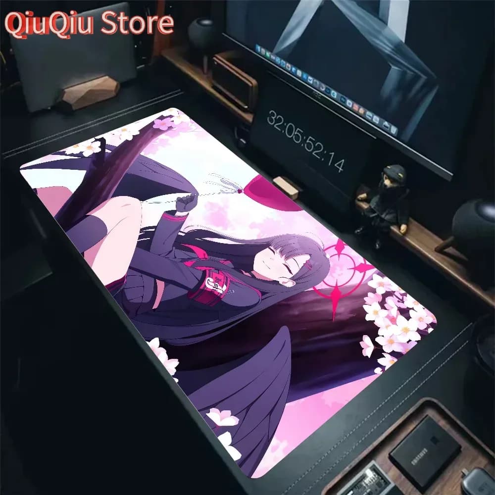 Ichika Blue Archive Mousepad Tappetino per mouse Tappetino per mouse Tappetino da scrivania con pad Accessori da gioco Tappetino imbottito per tastiera Prime Gaming XXL