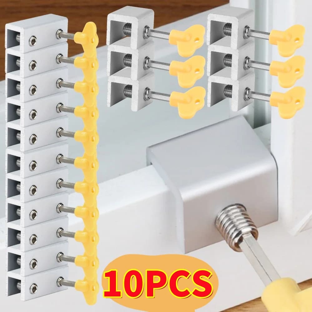 1-10 pezzi serratura per finestra serratura di sicurezza limite porta scorrevole limitatore di finestre sicurezza per bambini antifurto fermaporta miglioramento domestico